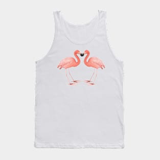 pink flamingo heart Tank Top